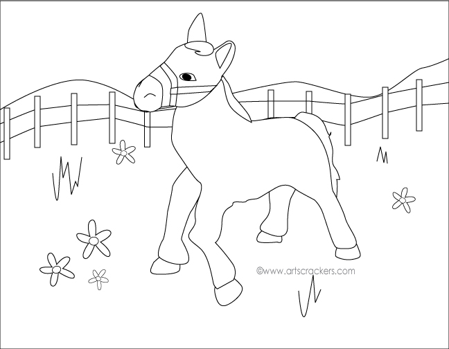 spring-horse-coloring-page