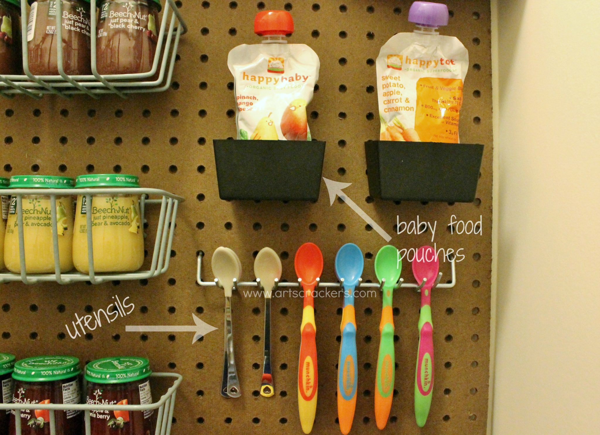 Pegboard Pantry Organizer Labelled 2