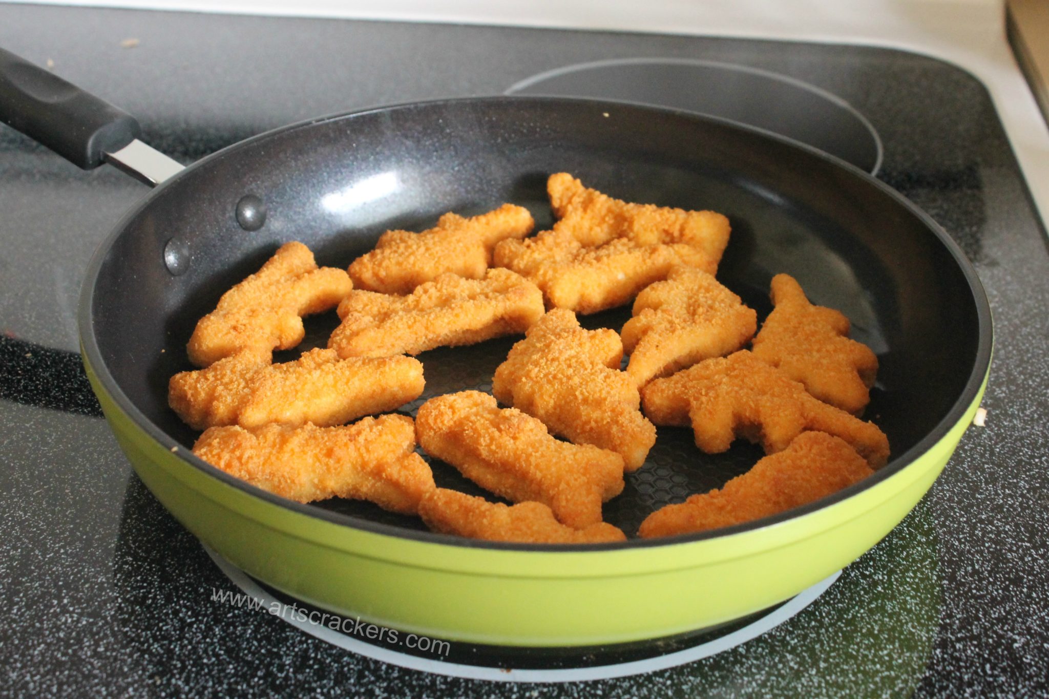 Chicken Nuggets Heating in a Pan