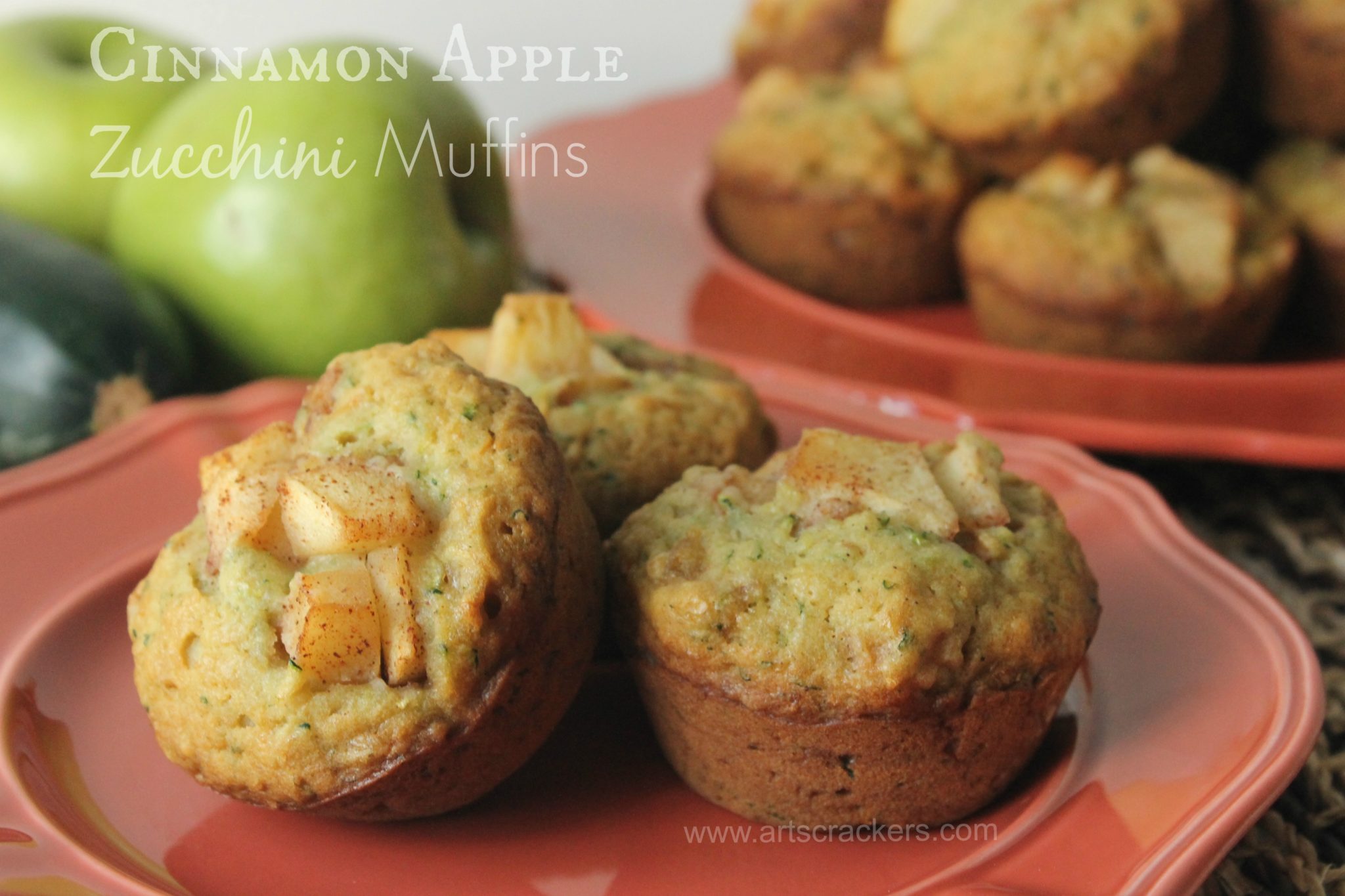Cinnamon Apple Zucchini Muffins