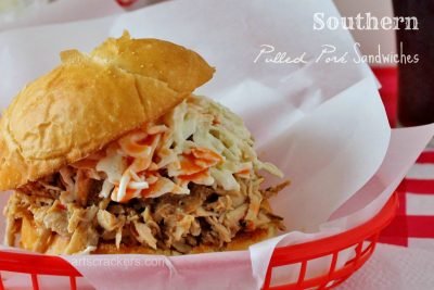 Southern Style Slow Cooker Pulled Pork Sandwiches