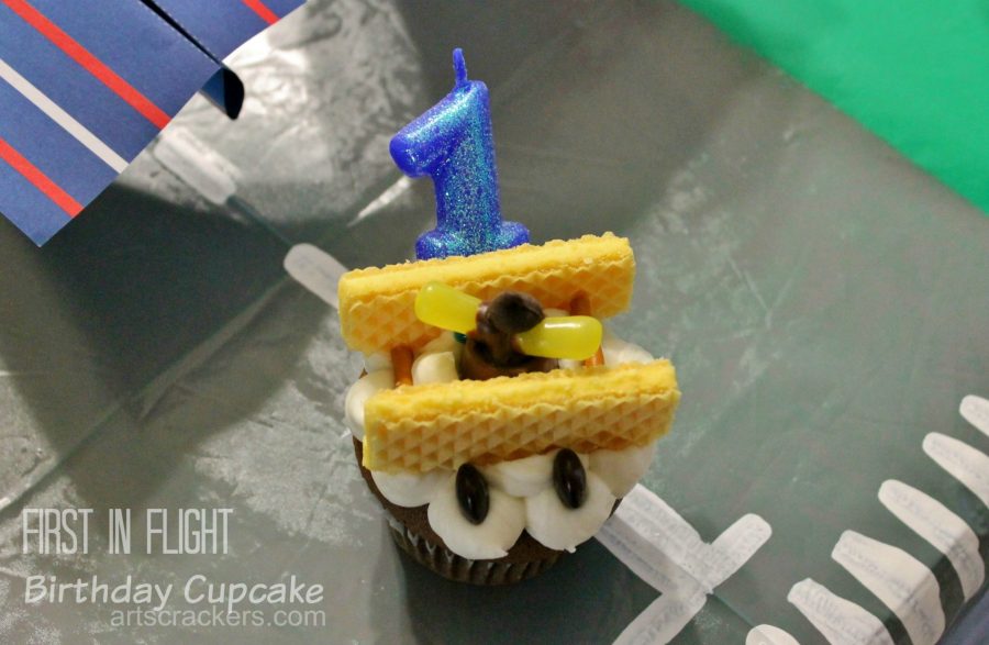 First in Flight Birthday Cupcake