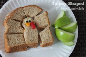 Turkey Shaped Turkey Sandwich