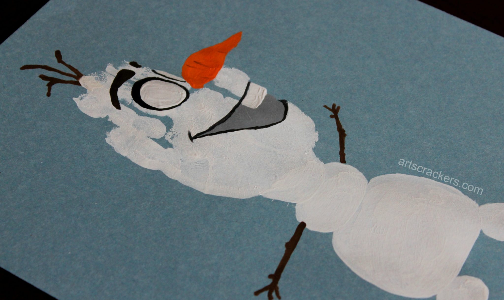 Olaf Handprint Snowman Mouth
