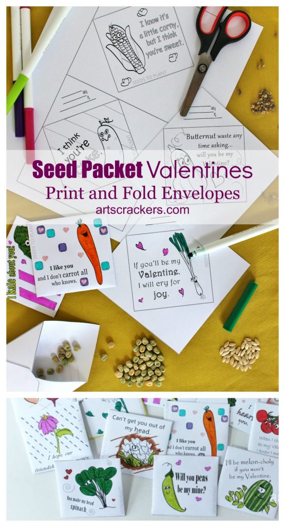 If you are looking for amazing non-candy Valentine's Day ideas, you will love these Seed Packet Valentines. Print free coloring pages or print in color. They're fun and educational Valentines!