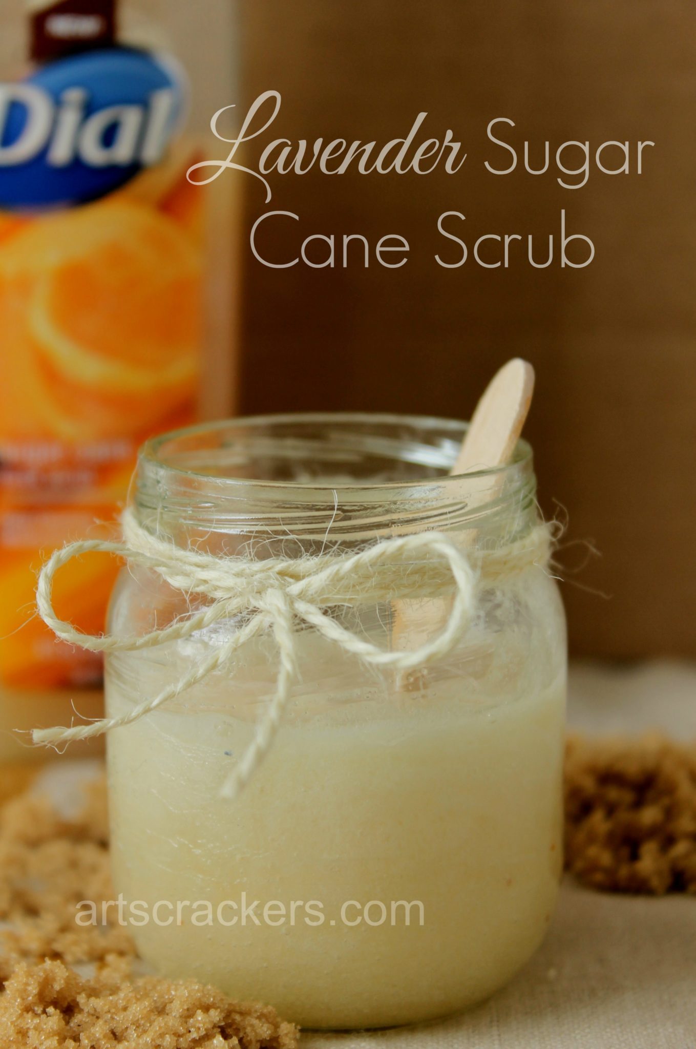 DIY Lavender Sugar Cane Scrub with Dial Soap. Click the picture to view instructions.