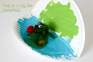 Frog on a Lily Pad Pond Plate Step Kid Made. Click the picture to read the instructions and get bonus ideas.