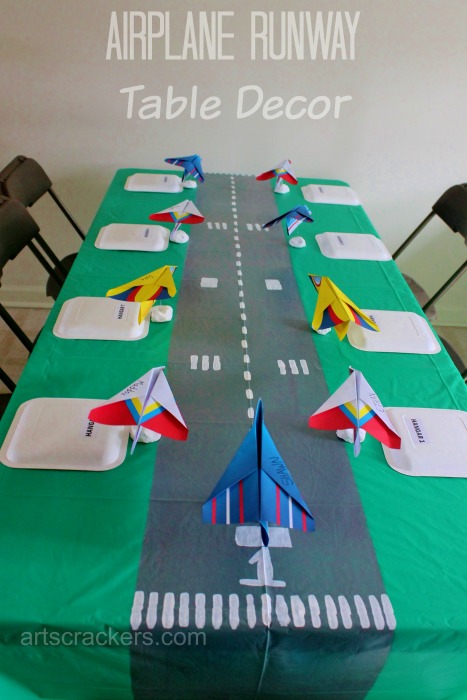 Table Runner Runway Decor. Click the picture to read the tutorial.