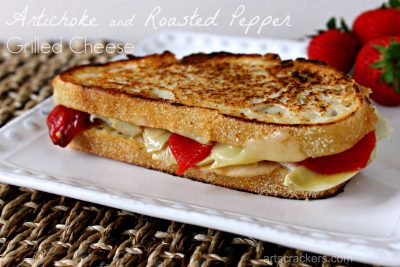 Artichoke and Roasted Pepper Grilled Cheese