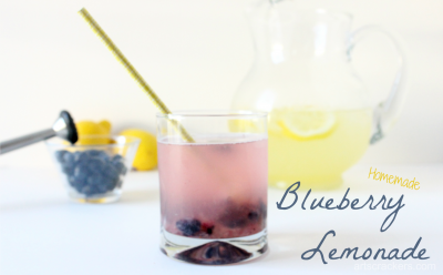 Homemade Blueberry Lemonade. Click for the recipe.