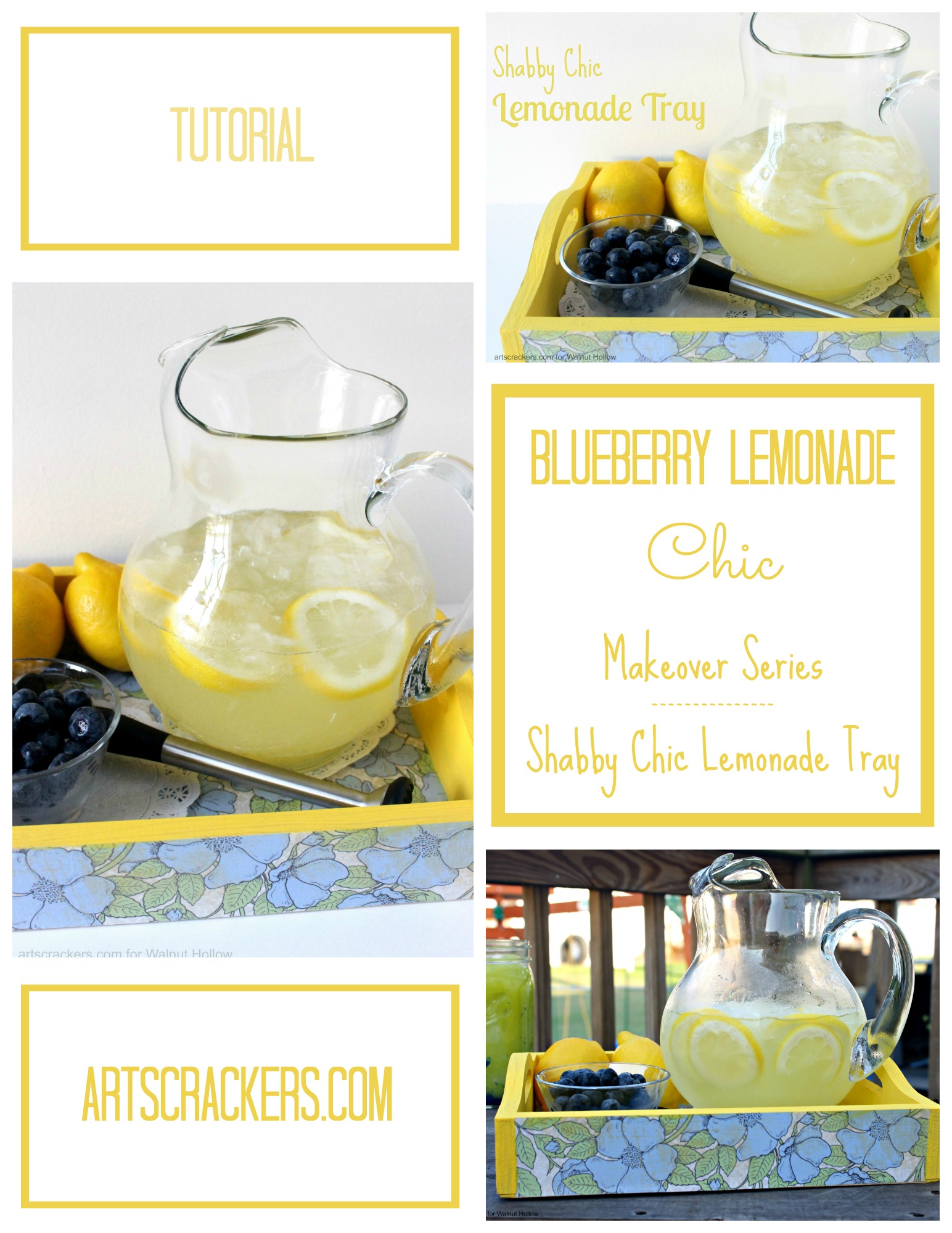 Blueberry Lemonade Chic Makeover Series Shabby Chic Lemonade Tray