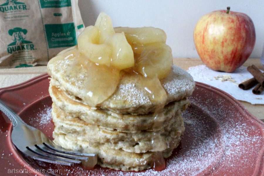 Easy Instant Oatmeal Pancakes with Quaker Apples & Cinnamon
