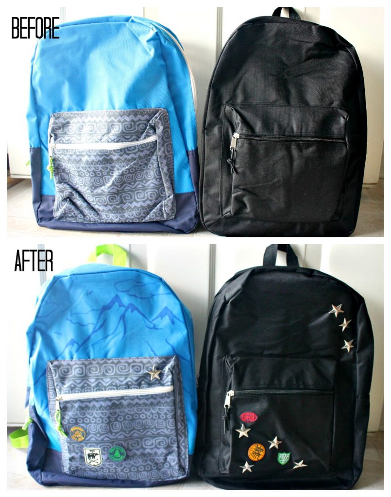 Back to School Backpack Makeover Before and After