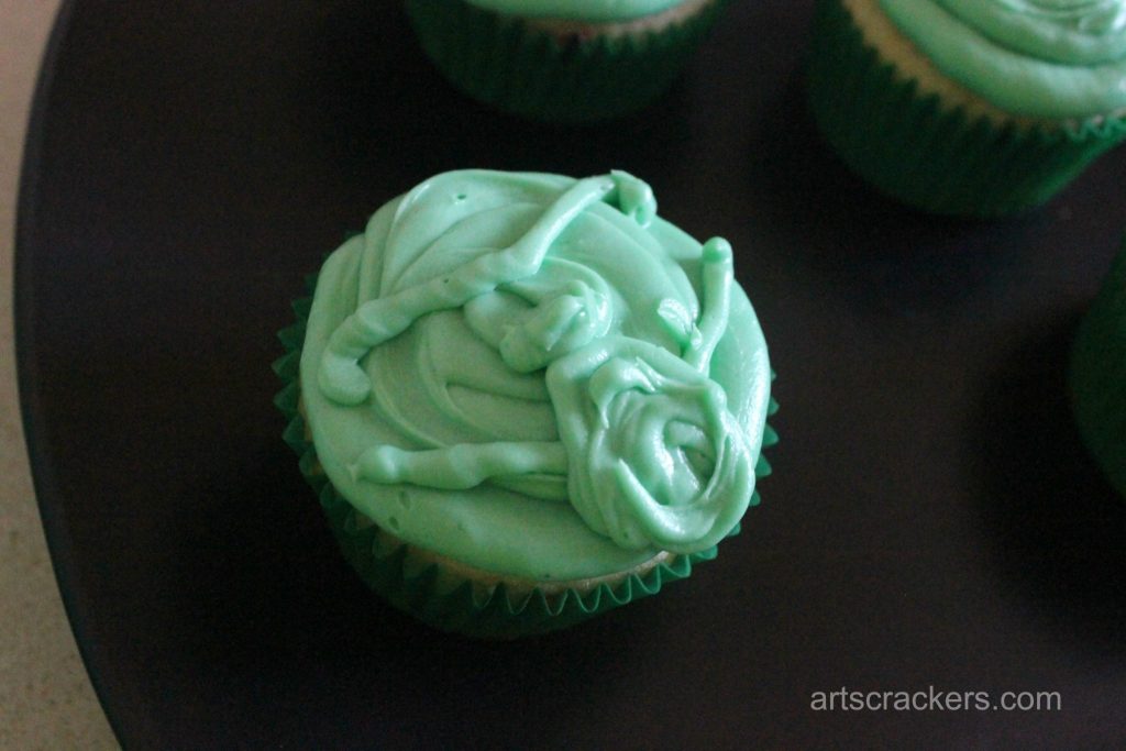 Yoda Cupcakes Step 7