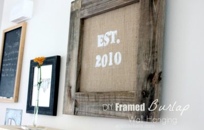 Framed Burlap Wall Hanging