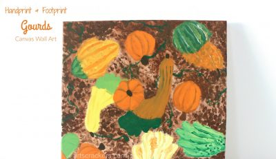 Gourds Handprint and Footprint Canvas Art