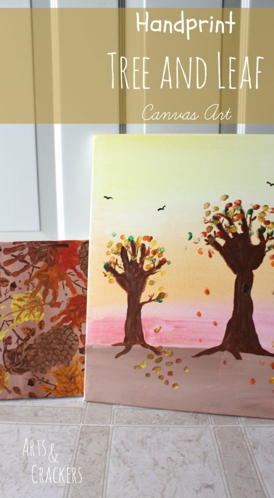 Handprint Tree and Leaf Canvas Art Tutorial