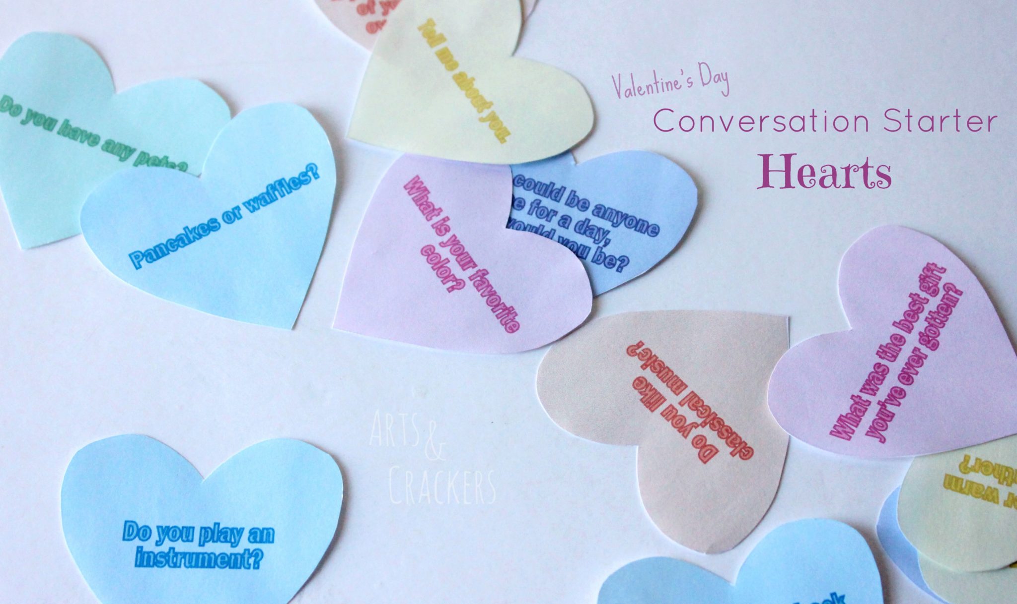 Kids Printable Valentines Day Cards Candy Hearts 
