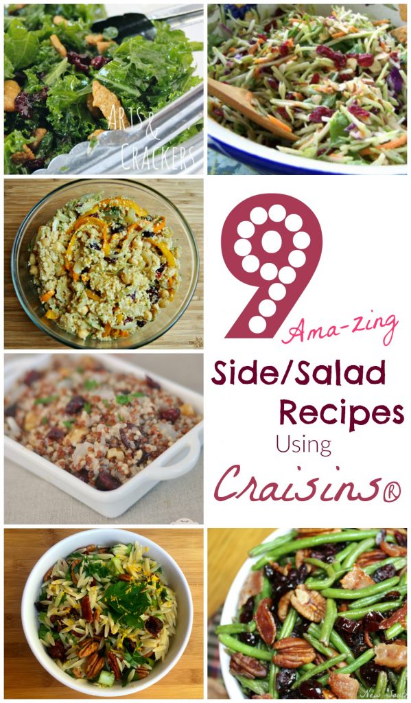 Dried cranberries pair so well with pasta and salads. Try these tasty Craisins side and salad recipes.