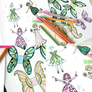 Fairies Cut Out Coloring Pages