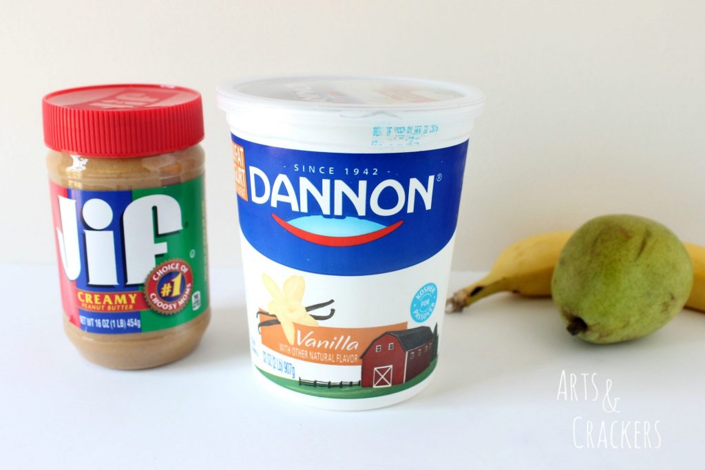 Jif Creamy Peanut Butter and Dannon Vanilla Lowfat Yogurt