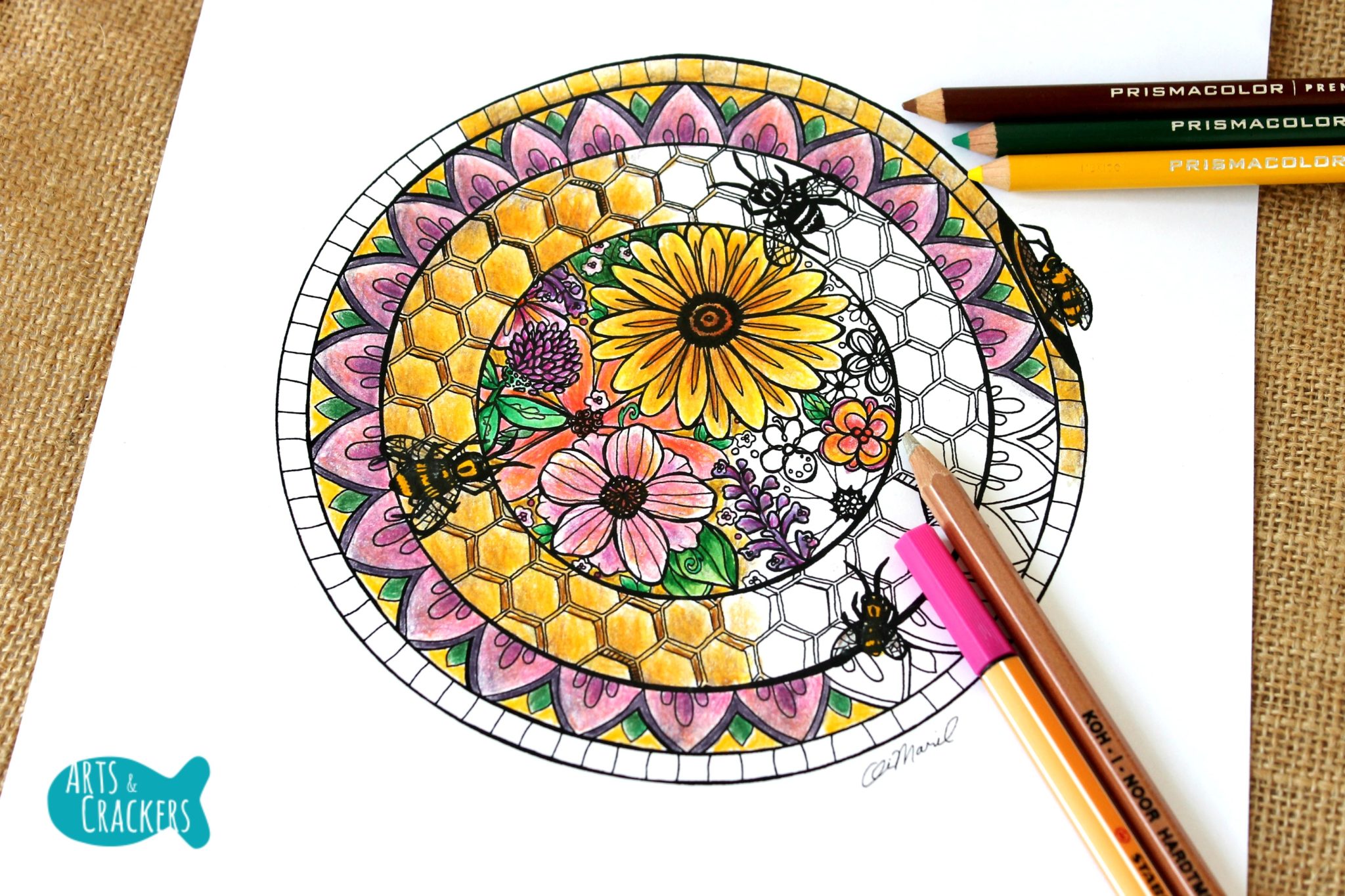 Patterns Adult Coloring Book - Creative Bee