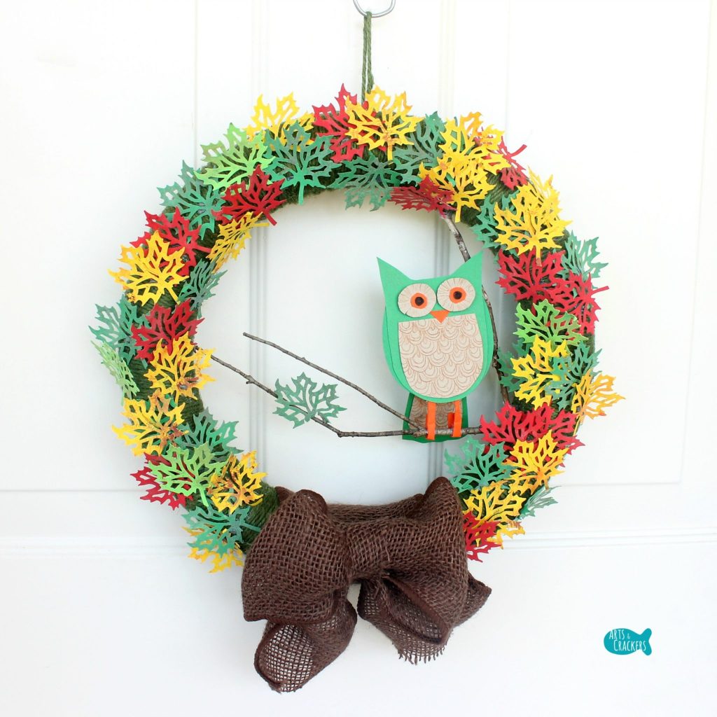 Paper Leaf Tree Wreath Square