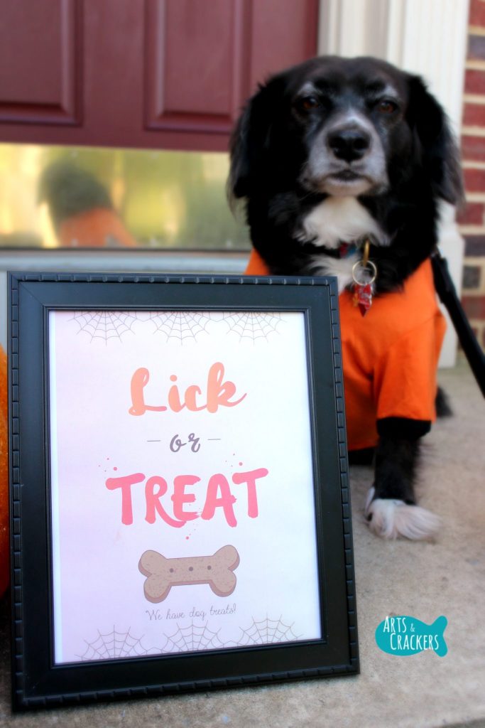Lick or Treat Halloween Printable Dog Long