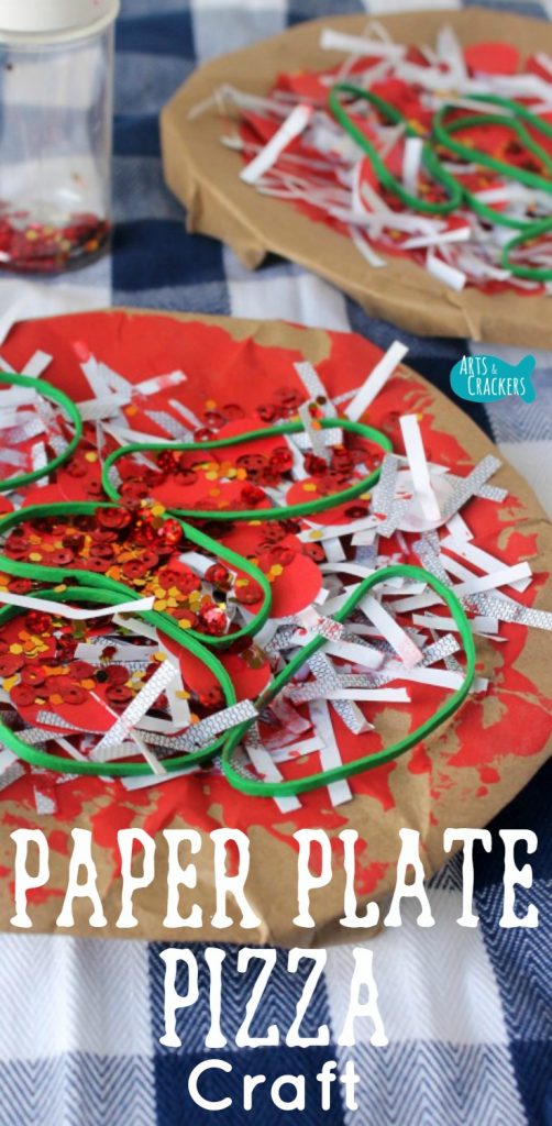 Top off family night or celebrate National Pizza Party Day with this kid made Paper Plate Pizza craft!