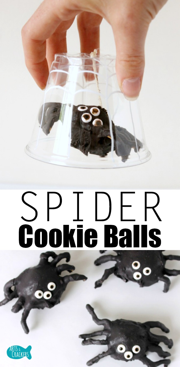 Rock a classroom spider lesson, Halloween party, or Itsy Bitsy Spider activity with this cute Spider Cookie Ball treat idea | Dessert | Oreo | Cookies | Recipe | Nursery Rhymes | Spider Webs | Arachnid | Halloween Treat | Spider Snack