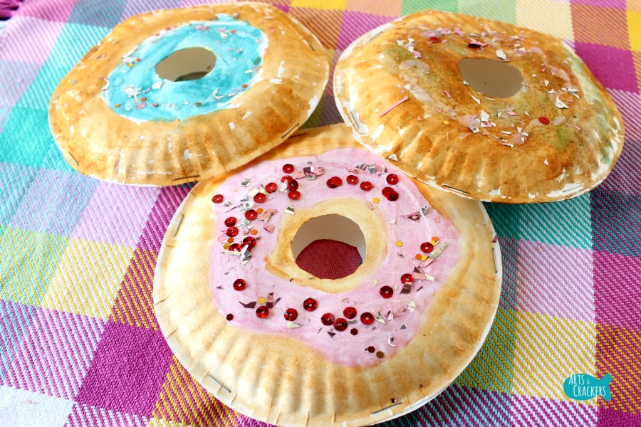 Easy 3D Paper Plate Doughnut Craft for Kids