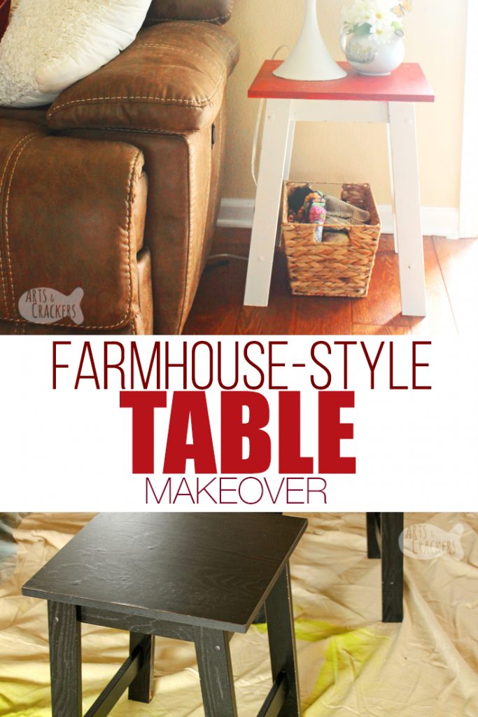 DIY Farmhouse Side Table Makeover | Cheap Farmhouse Decor