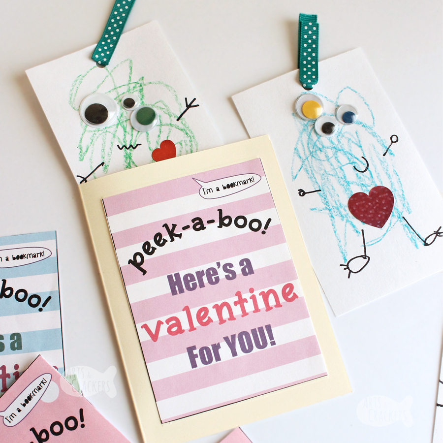 Kids will love making these Cute Monster Bookmarks and even handing them out as Valentines | Monster Valentines | Valentines for boys | handmade Valentines | handmade bookmarks | Scribble Monsters | Process Art for Kids | Monster Craft | Valentines for Kids | Bookmarks for Kids | Printable Valentines | Kids Crafts | Crafts for Book Lovers