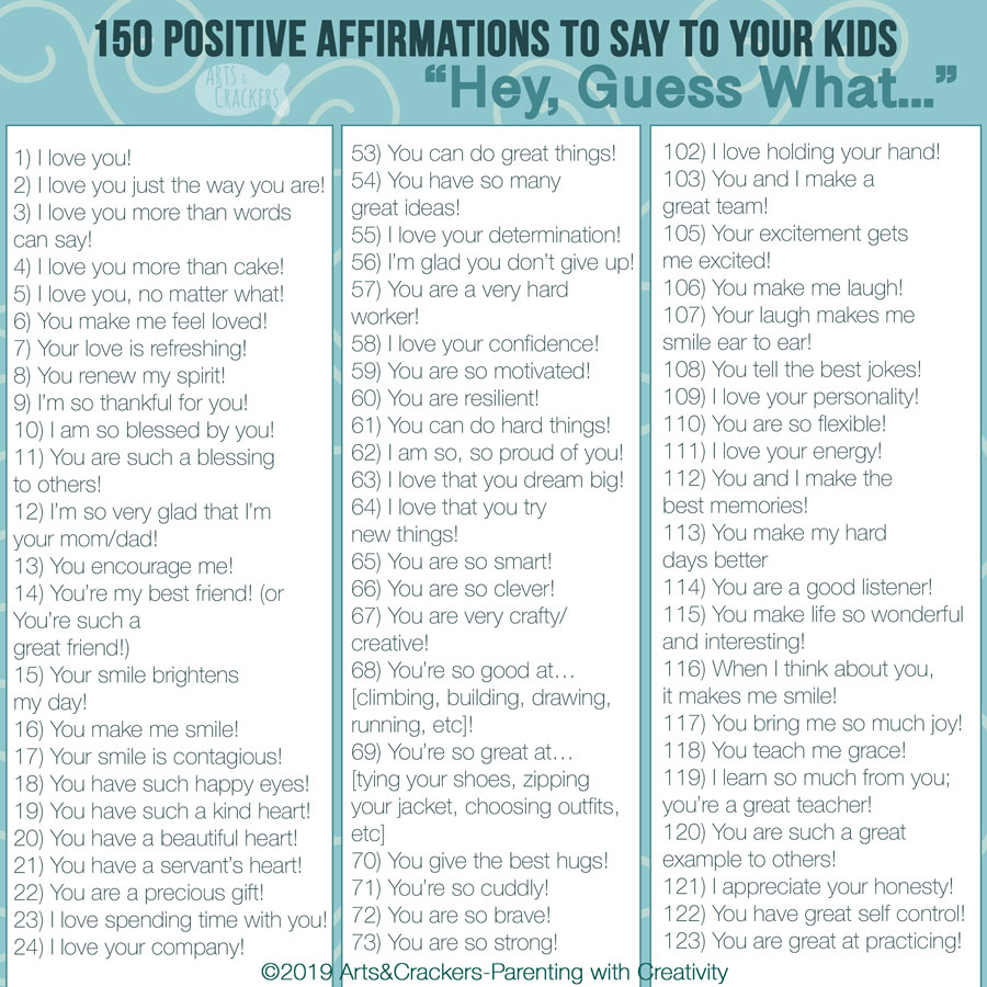 15+ Positive Affirmations Activities for Kids and Teens - The