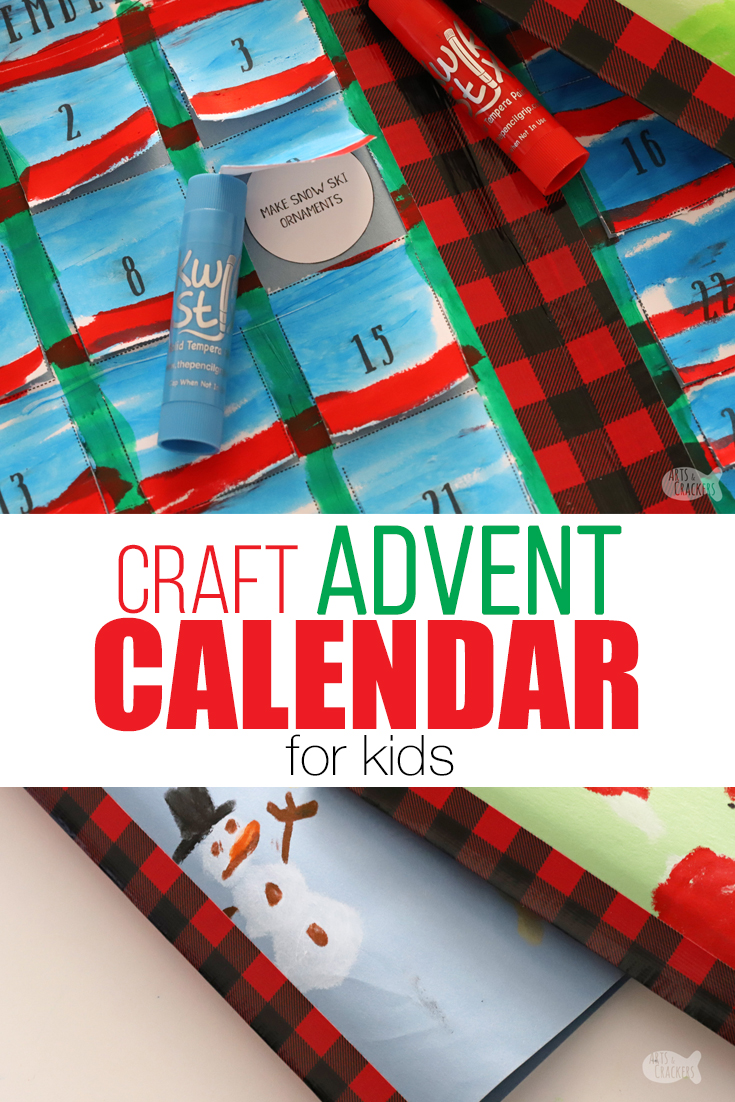 Get crafty with the kids and make this DIY Christmas Craft Advent Calendar for Kids as a fun countdown to Christmas! | Christmas crafts | kid crafts | kids activities | advent calendar | Christmas for kids | Christmas countdown | paper crafts | Kwik Stix | printables for kids | holidays for kids | winter holidays | Christmas crafting | crafty mom | #kidcrafts #christmas #papercrafts #advent