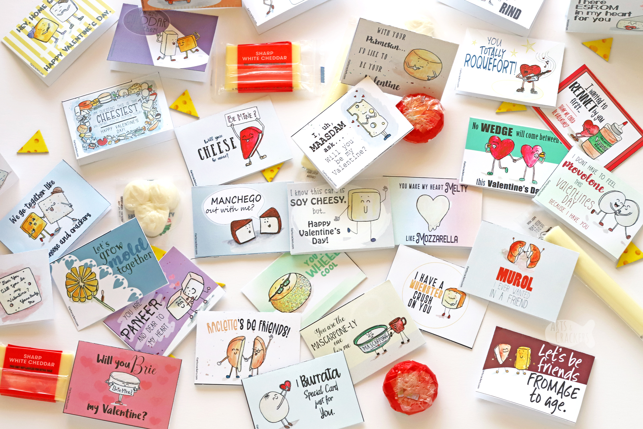 Literally Cheesy Valentines for Cheese Lovers